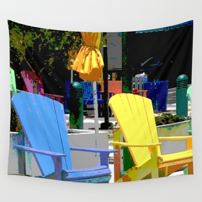 Brightly Colored Chairs Wall Tapestry By Lmglenn Society6