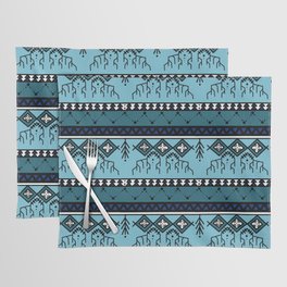Blue ethnic pattern Placemat