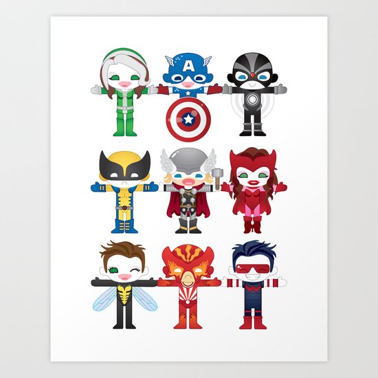 'UNCANNY AVENGERS' ROBOTICS Art Print