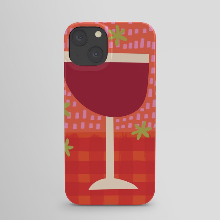 Funky Red Wine Glass iPhone Case