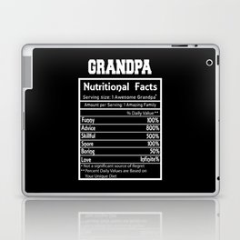 Grandpa Nutritional Facts Funny Laptop Skin