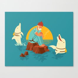 Sonnofabitch, I'm sick of these dolphins Canvas Print