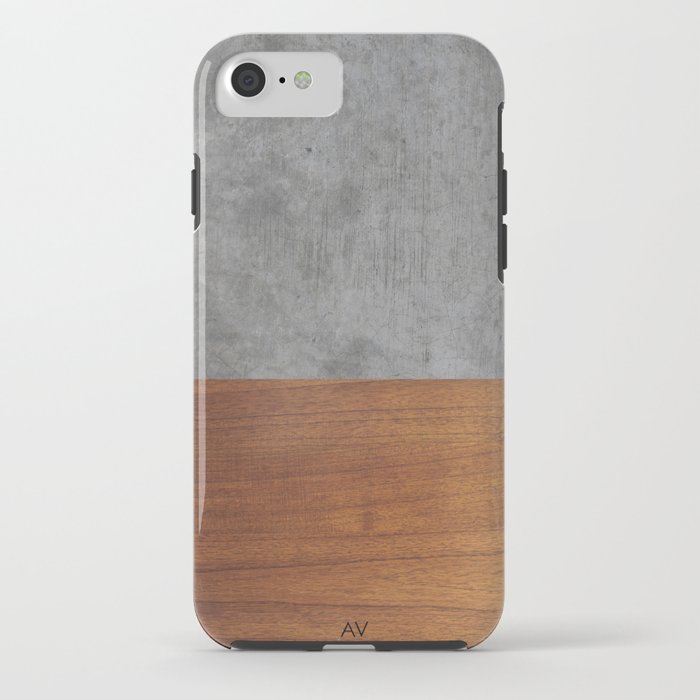 Concrete and Wood Luxury iPhone Case