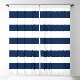 Blue Stripes Blackout Curtains Society6 Slate Blue And White Stripes Navy Nautical Pattern Blackout Curtain