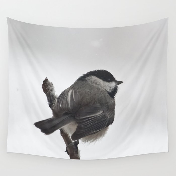 The Bravest Little Chickadee Wall Tapestry