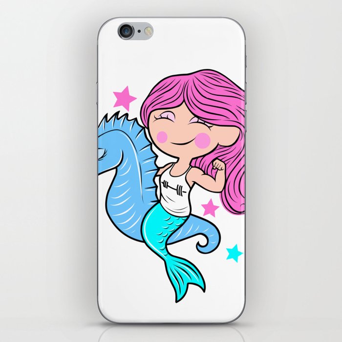 Barbell Girl Mermaid iPhone Skin