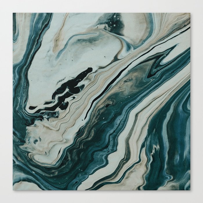 Tranquil Arctic Painting Marble Canvas Print