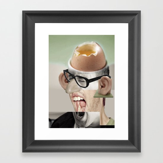 "a yawn is a silent shout" Framed Art Print