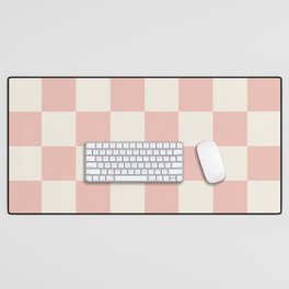Checkered (Pink Cream) Desk Mat