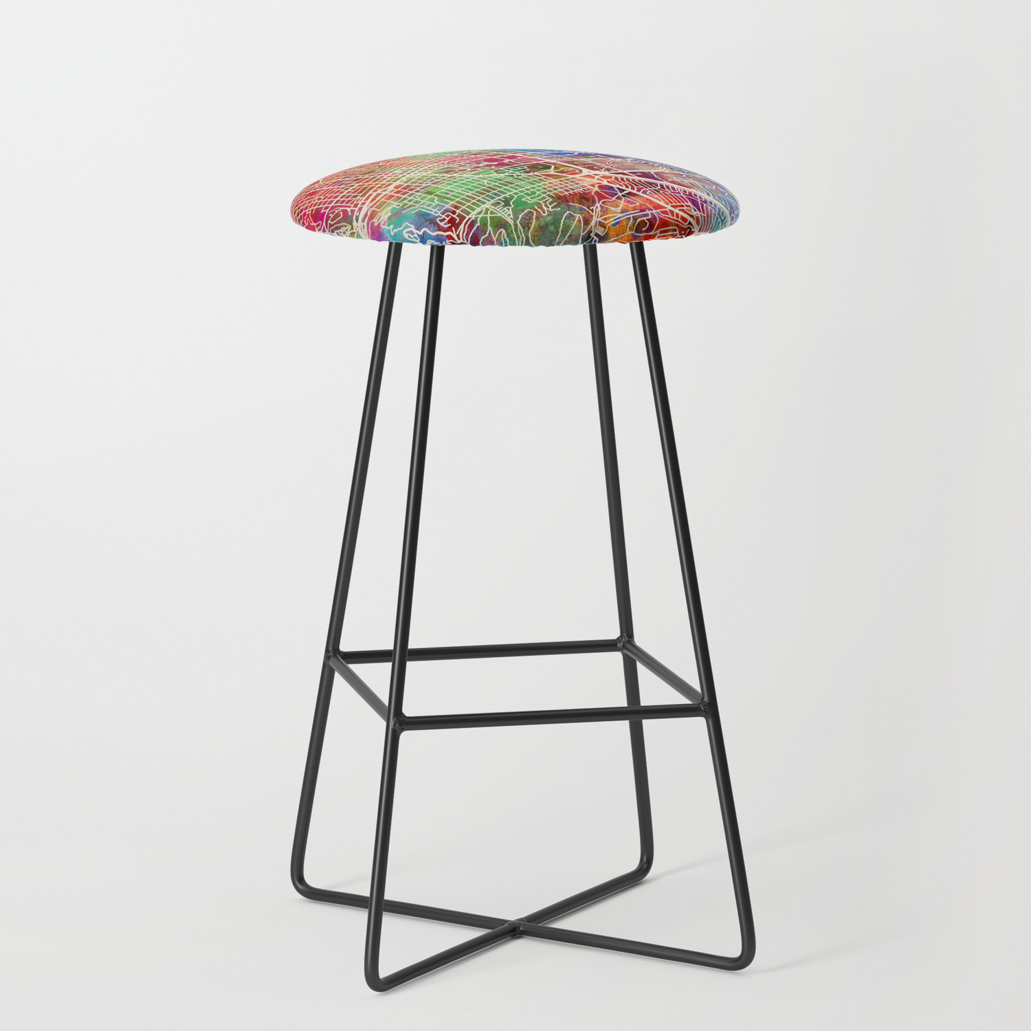 Boulder Colorado City Map Bar Stool By Artpause Society6