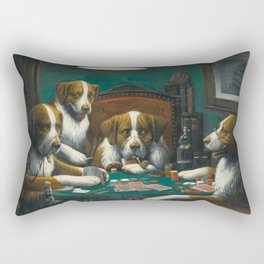 Dogs Playing Poker, Cassius Marcellus Coolidge Rectangular Pillow