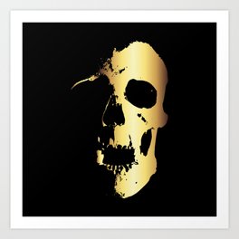 Gold Skull Art Print