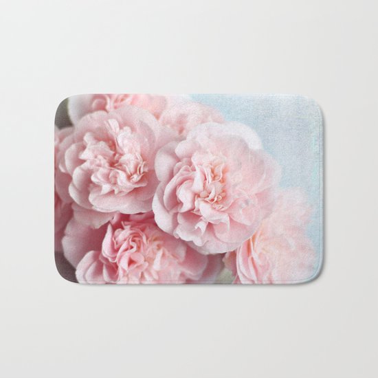 pink camellia Bath Mat