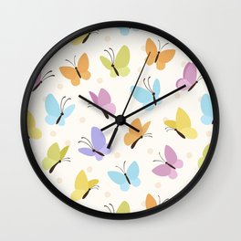 Spring Colorful Butterfly Trendy Collection Wall Clock