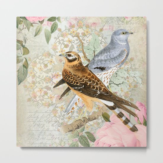 Vintage birds Metal Print