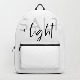 Salt + Light - Matthew 5:13-16 Backpack | Graphicdesign, Bibleverse, Light, Verse, Verseart, Black And White, Digital, Salt, Typography, Christian 