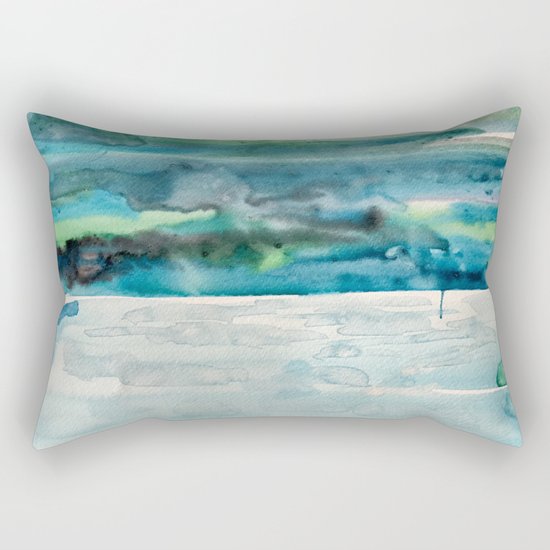 Miami Beach Watercolor #5 Rectangular Pillow