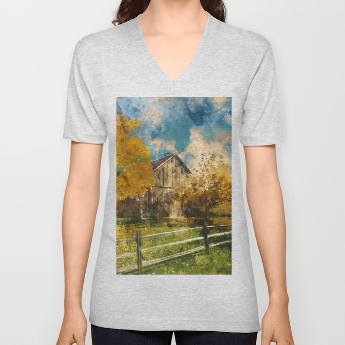 Into the Fields V Neck T Shirt