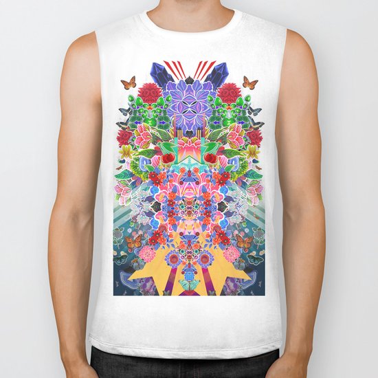 Floral Burst 2 Biker Tank