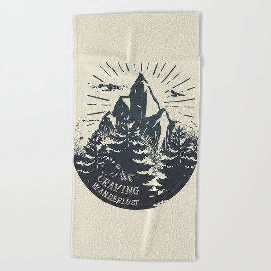 Craving wanderlust III Beach Towel