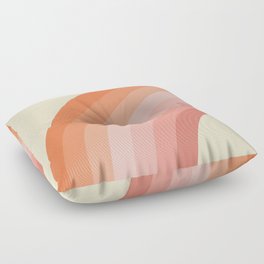 Pink and orange retro style rainbow Floor Pillow