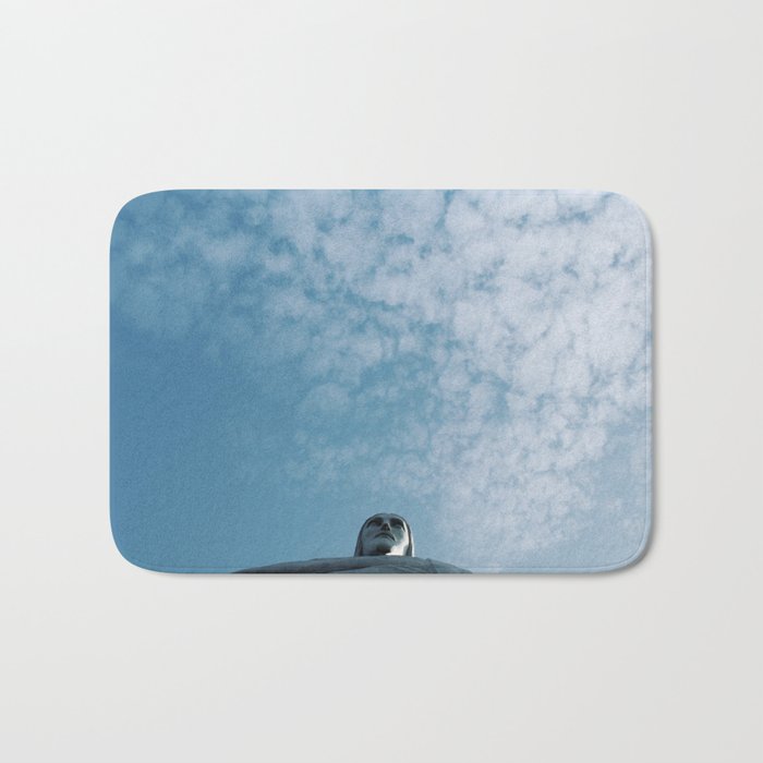 Brazil Photography - Christ The Redeemer Seen From Below Bath Mat