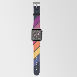 Fantasma - 70s Rainbow Colors Vintage Style Retro Stripes Apple Watch Band
