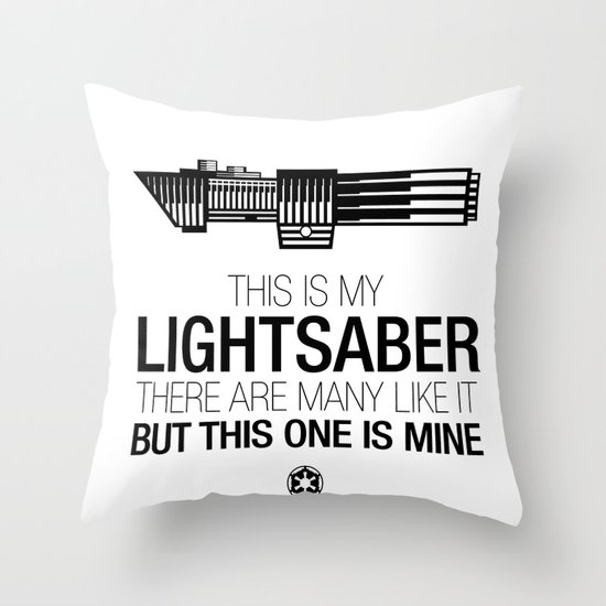 This is my Lightsaber (Vader Version) Throw Pillow