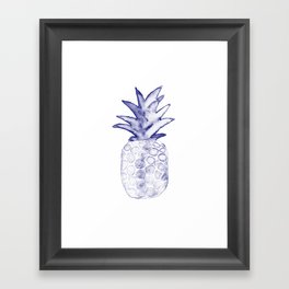 Blue Pineapple Framed Art Print