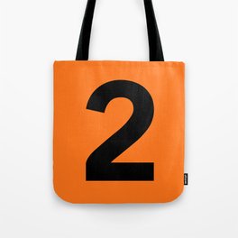 Number 2 (Black & Orange) Tote Bag