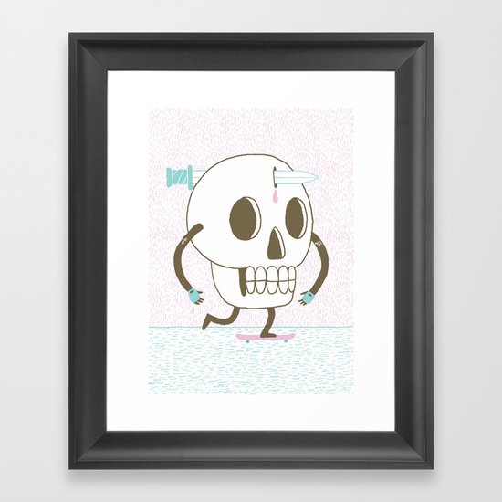 As I Skate through the Valley of Death Framed Art Print