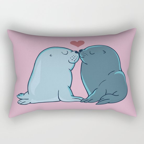 Seal Kisses Rectangular Pillow