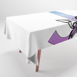 Butterfly Silhouette on Monogram Letter J Gradient Blue Purple Tablecloth