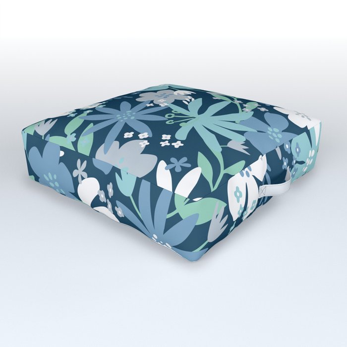 Tropical Foliage Outdoor Floor Cushion