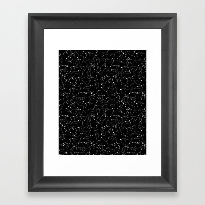 Zodiac Signs Constellations Glowing Stars Space Astrology Cosmos Framed Art Print By Thehappysalad