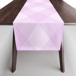 Argyle Fabric Pattern - Pastel Candy Pink Lavender Table Runner