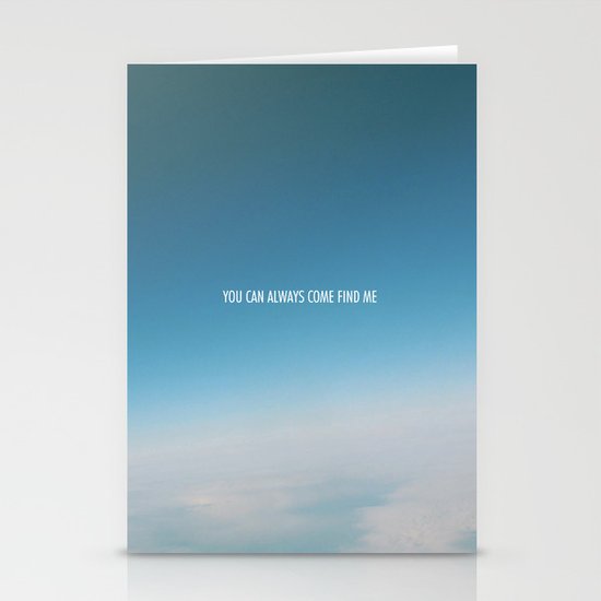 come find me Stationery Cards