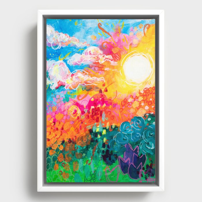 Spring Sunrise Framed Canvas