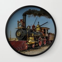 UP 119 Golden Spike Utah Steam Locomotive Historic Train Wall Clock