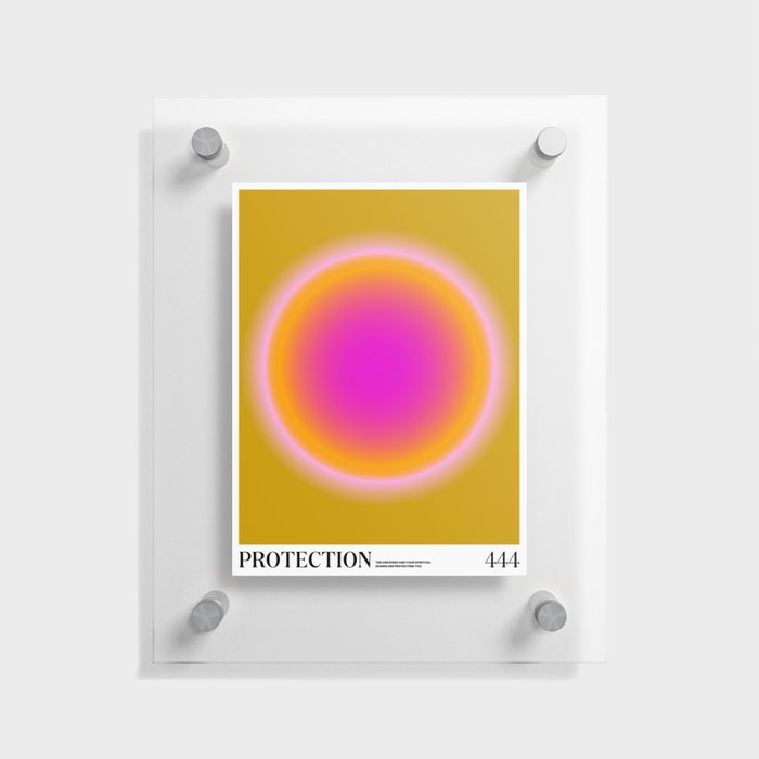 Gradient Angel Numbers: Protection Floating Acrylic Print