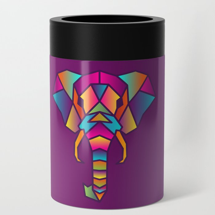 Elephant | Geometric Colorful Low Poly Animal Set Can Cooler