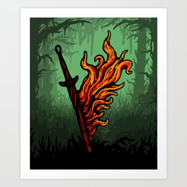 Bonfire Lit (Day Variant) Art Print