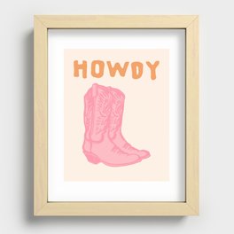 Howdy Cowboy Boots Recessed Framed Print