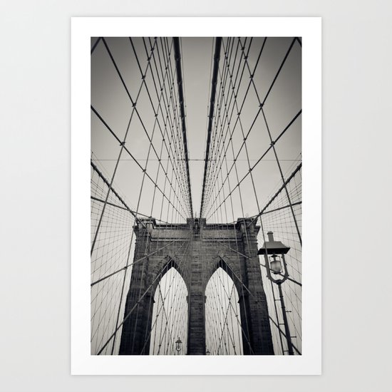 Brooklyn Bridge B/W | New York City Art Print