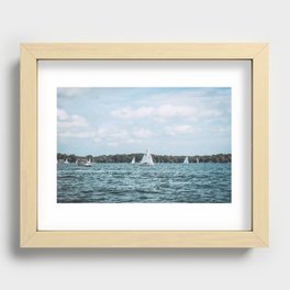 sunday sailboat race Recessed Framed Print