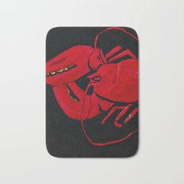 Lobster on Black Background by Marsden Hartley Bath Mat | Redlobster, Painting, Lobstertraps, Mainelobster, Coast, Marsdenhartley, Blackbackground, Buoys, Stilllifes, Fish 