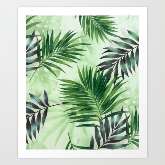 Palm leaves IV Art Print