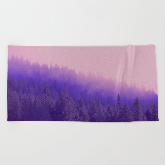 Rose Quartz Fog Beach Towel