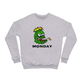 Monday -the day of horror - black Crewneck Sweatshirt