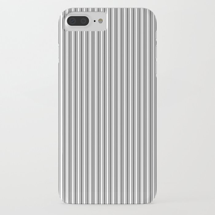 Trendy French Black and White Mattress Ticking Double Stripes iPhone Case